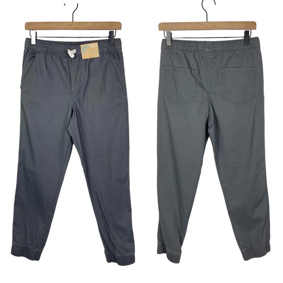 ThereAbouts NWT 10/12 Husky Gray Twill Pull On Flex Jogger Pants - Picture 1 of 9